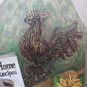 Rooster Oil On Canvas. Signed Kelly Newton